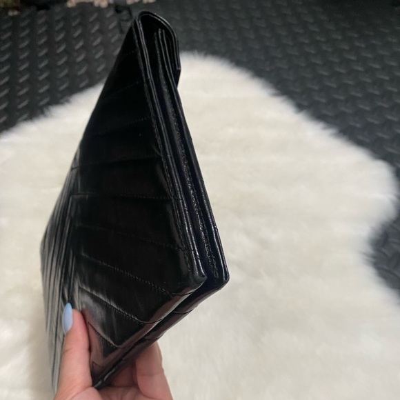 Authentic YSL Vintage Leather Quilted Clutch Bag - Picture 9 of 14